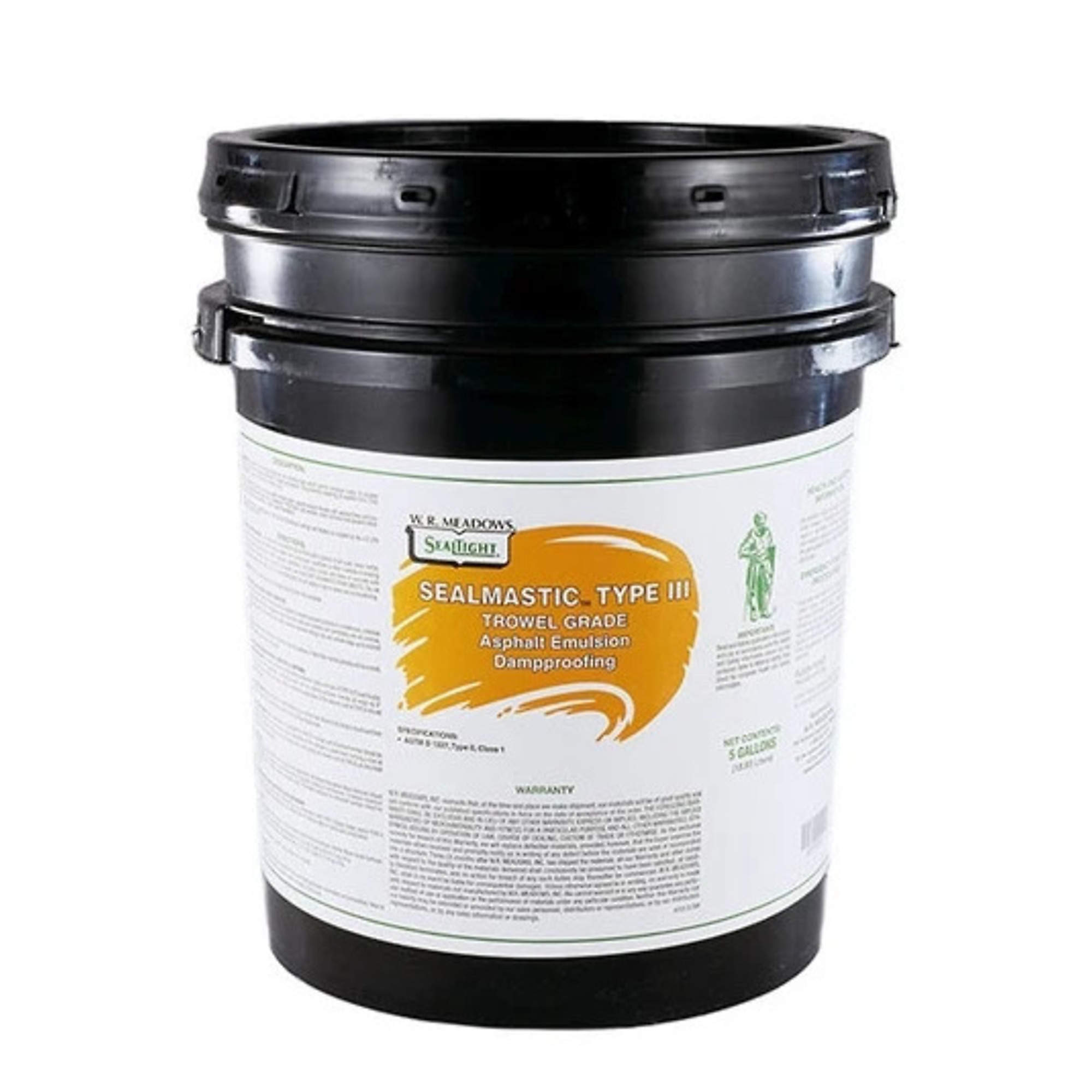 W.R. Meadows Sealmastic Dampproofing Emulsion Type 3 Trowel Grade 5 Gallon